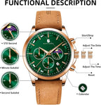 BENYAR Relojes para hombre, cronógrafo analógico de cuarzo, impermeables, relojes de pulsera para hombre, moda de negocios, trabajo, casual, deportivo, reloj de vestir con calendario