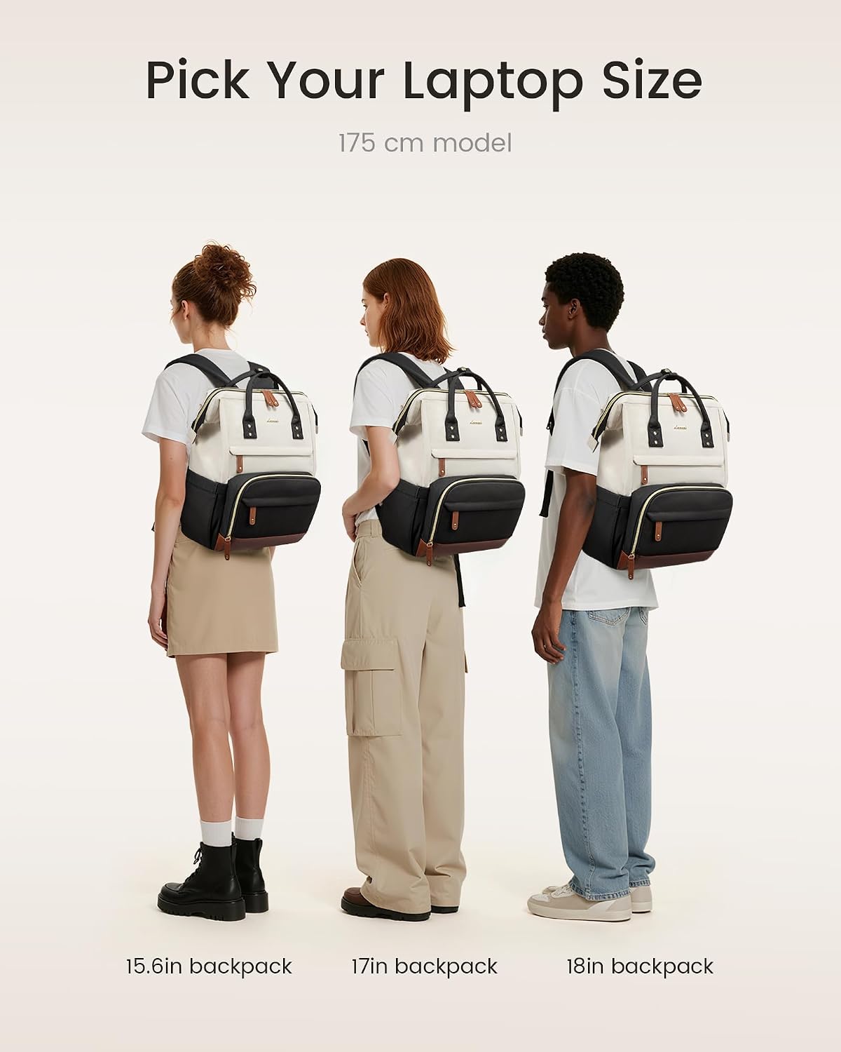 LOVEVOOK - Mochila para computadora portátil para mujeres, mochila de 15.6 pulgadas con gran capacidad para trabajo y negocios, bolsa impermeable para enfermeras, mochila para la universidad y la
