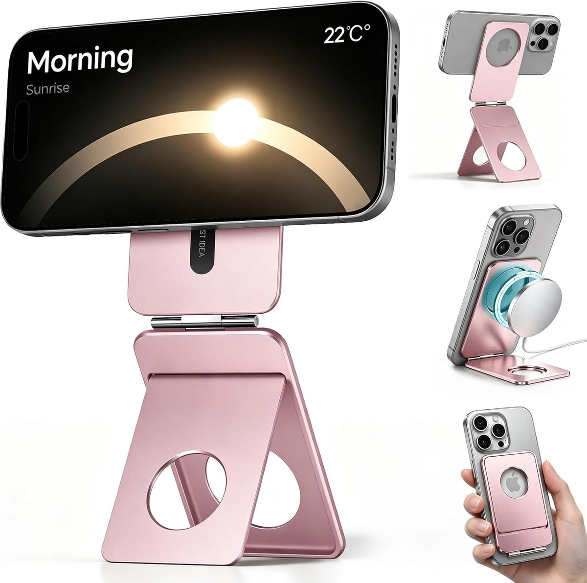 Soporte para teléfono, soporte portátil para trípode para teléfono, ultrafino, 0.23 pulgadas