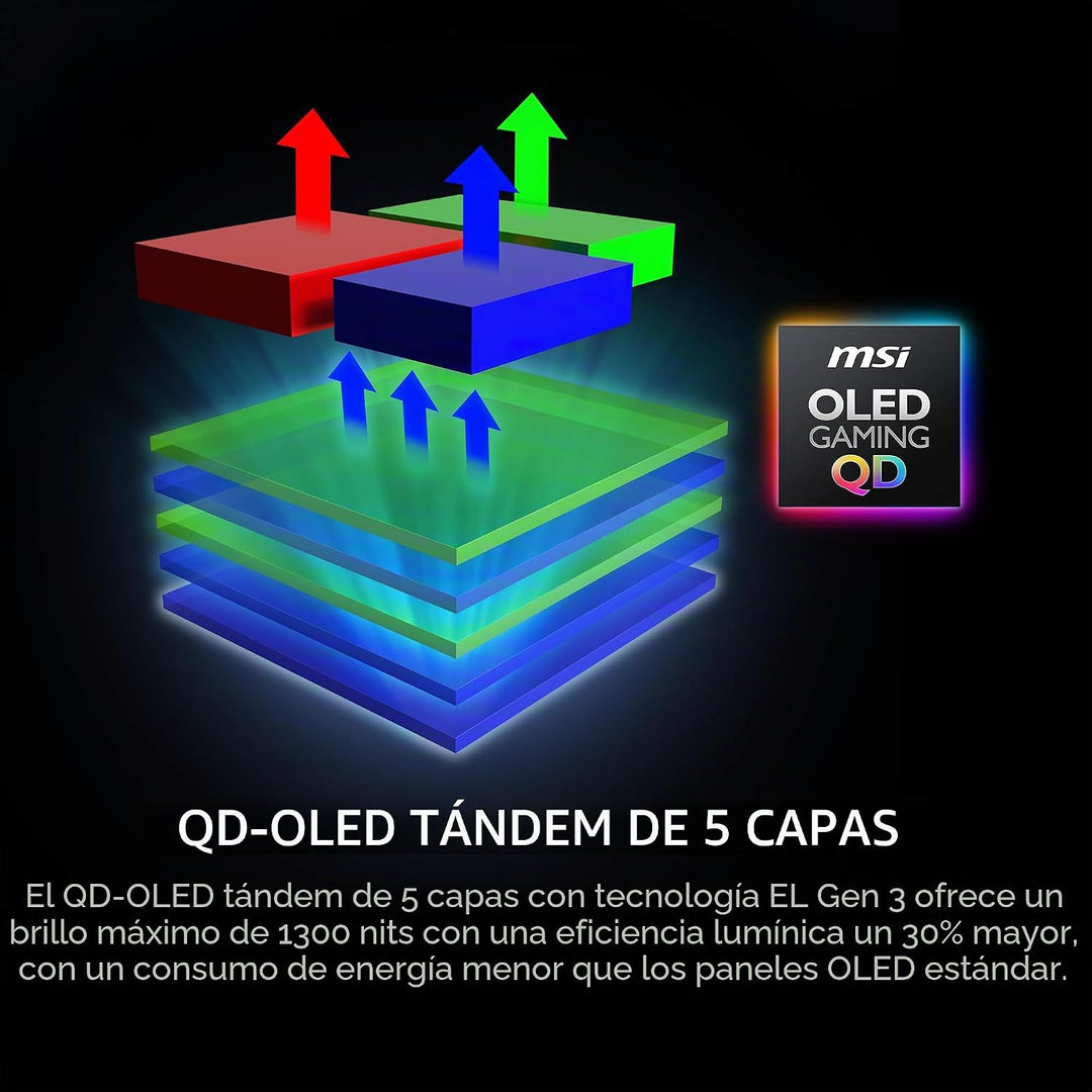 msi MAG 341CQP QD-OLED X28 34 pulgadas UWQHD Tándem QD-OLED Monitor...
