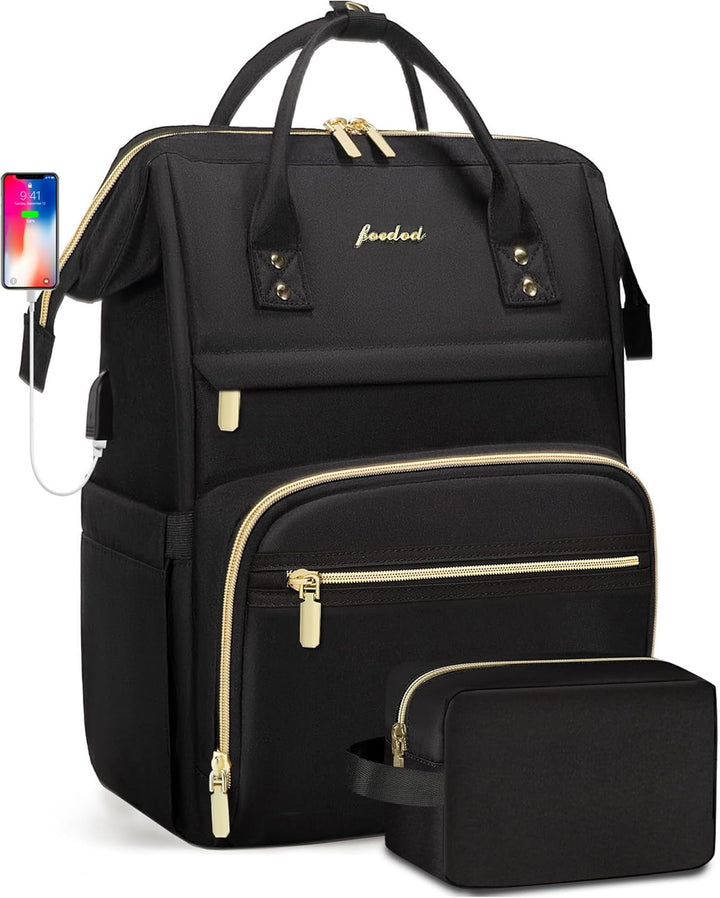 Focdod Mochila para mujer de 15.6 pulgadas, mochila para computador...