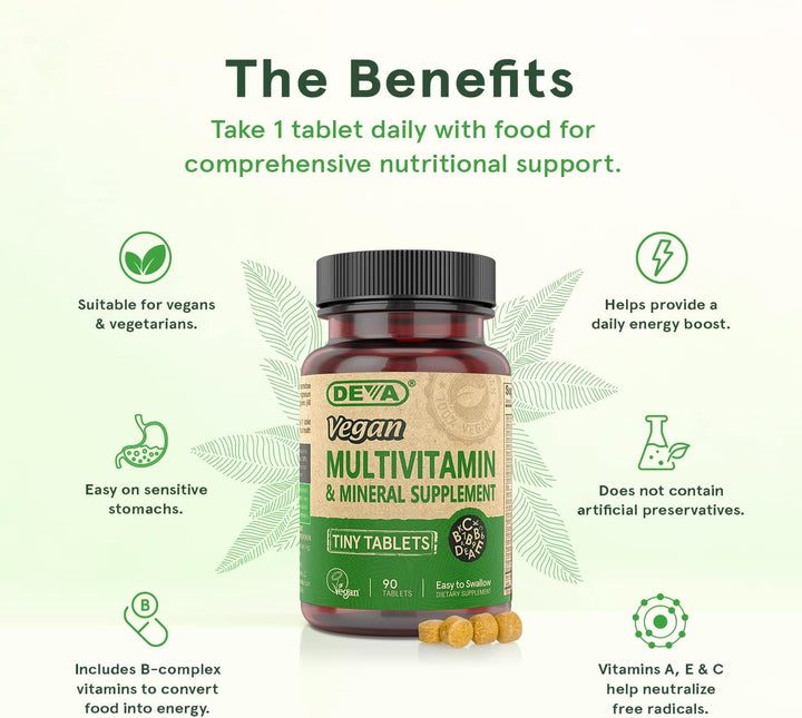 Vitaminas veganas en pastillas pequeñas, multivitaminas y minerales, 2