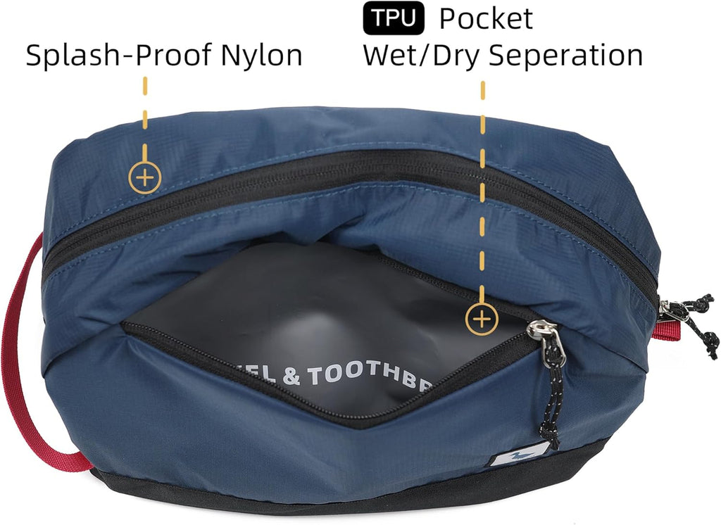 Neceser de viaje 8L, cubo de embalaje grande con compartimiento húmedo y seco de TPU impermeable