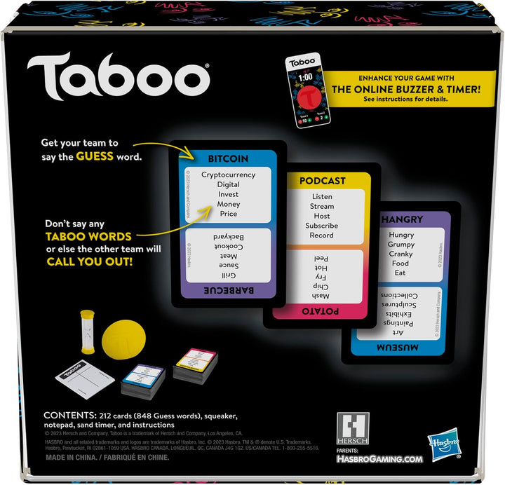 Hasbro Gaming Taboo Classic - Juego de adivinanzas de