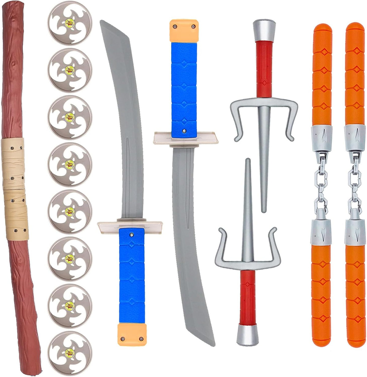 Ninja Warrior - Juego de armas de plástico, juego de rol para niños y niñas, juego de simulación, batallas, disfraces, fiesta, cabina de fotos