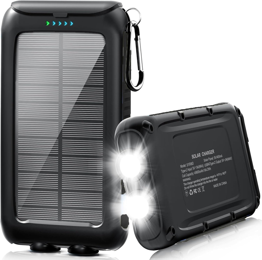 Kepswin Cargador solar-Power-Bank-49800mAh Cargador de teléfono sol...