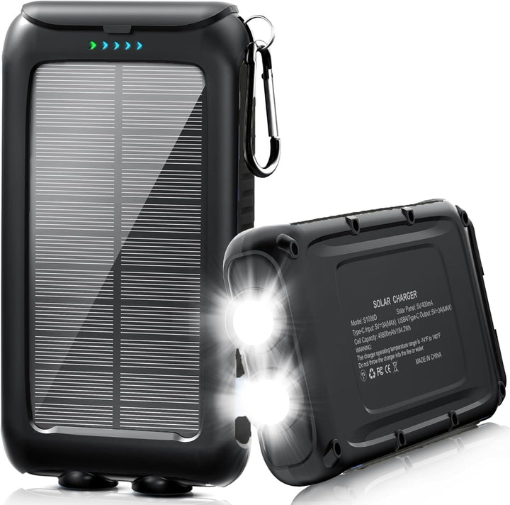 Kepswin Cargador solar-Power-Bank-49800mAh Cargador de teléfono sol...