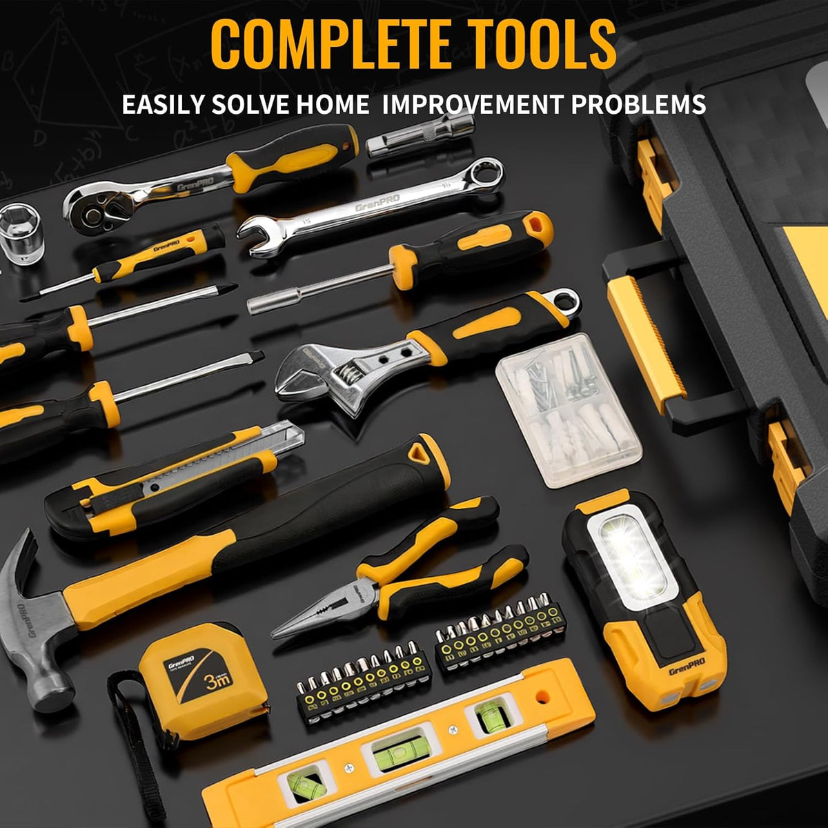 GRENPRO Set de herramientas de 219 piezas, kit de herramientas para...