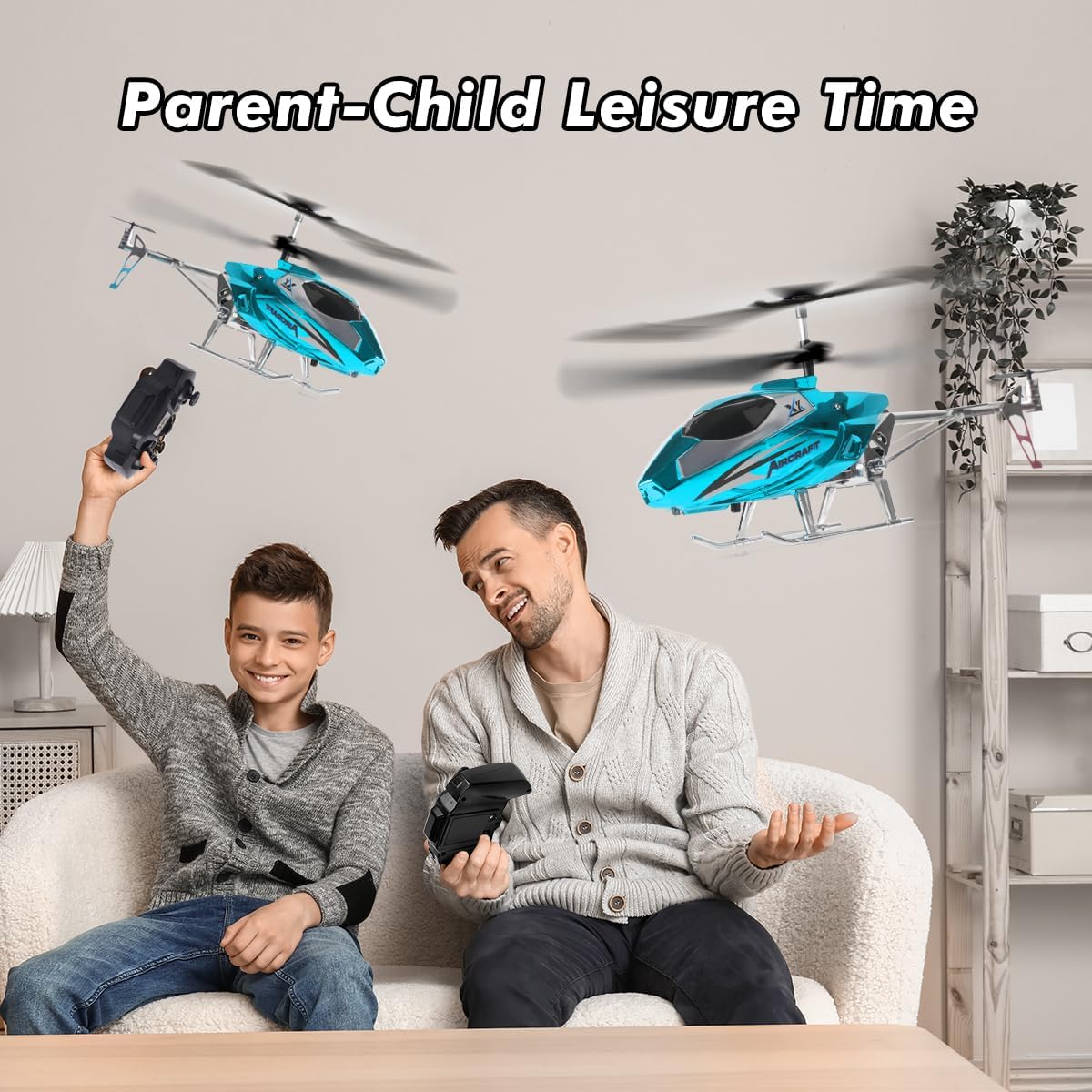 VATOS Helicóptero RC para niños, helicóptero de control remoto de 2.4G con luz LED para niños de 12 años en adelante, altura fija, despegue con una tecla, aviones RC para interiores, regalos ideales
