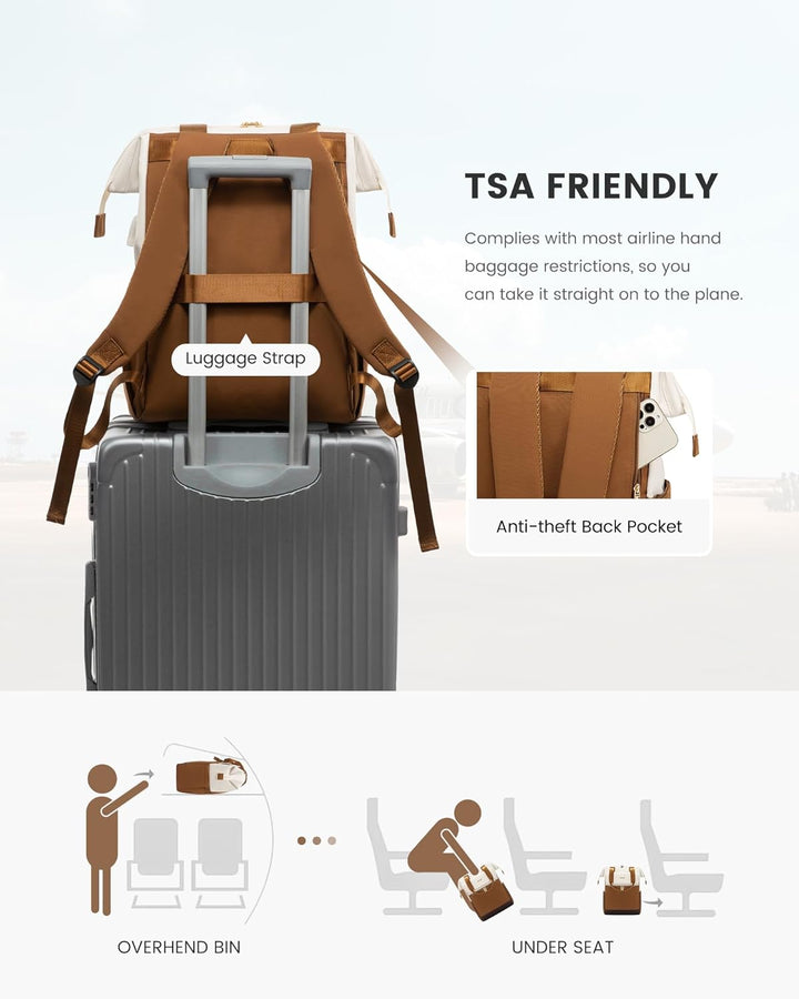 LOVEVOOK - Mochila para laptop para mujeres, mochila de trabajo con...