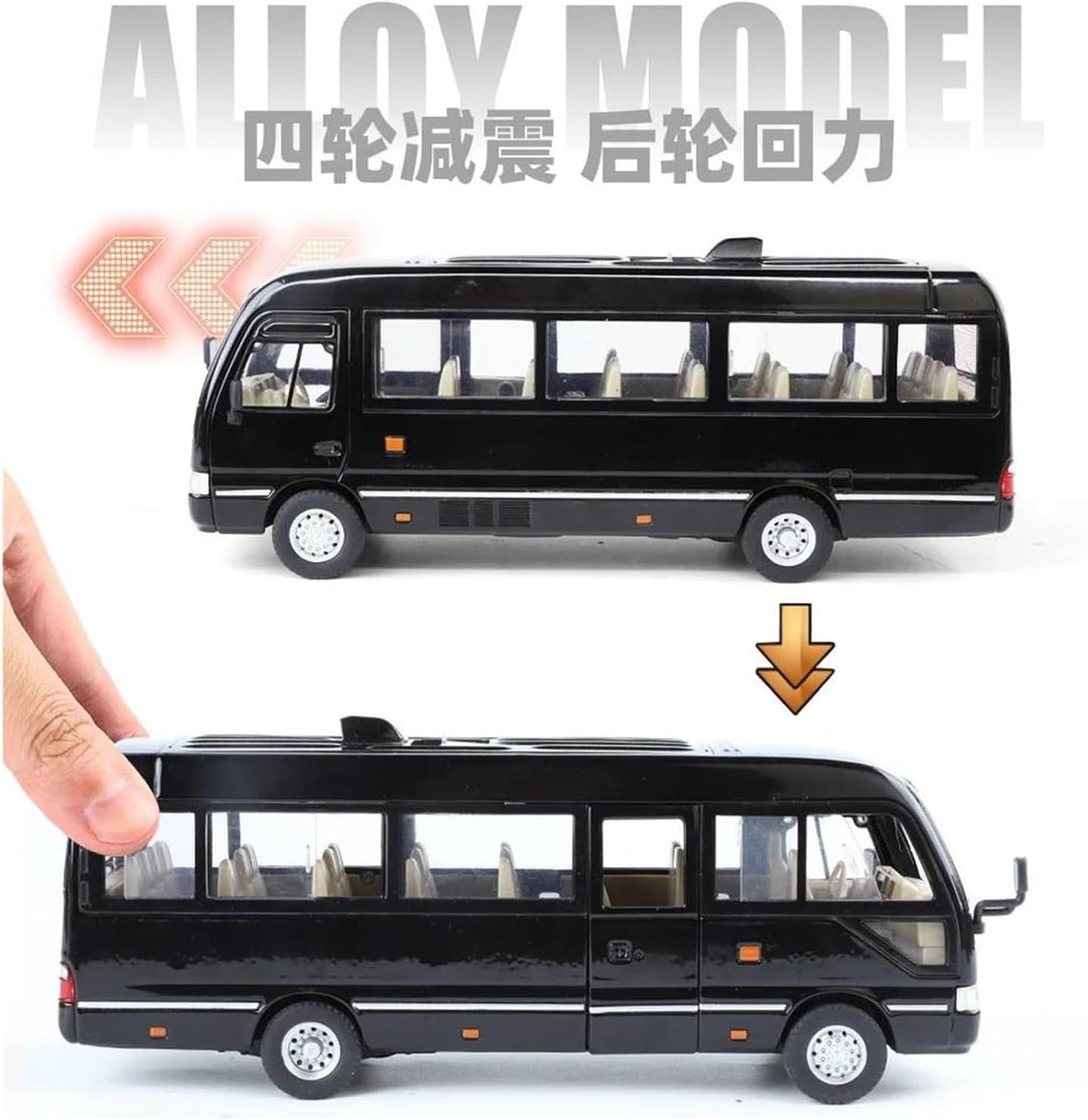 1 24 para Toyota Coaster Bus Aleación Modelo de coche