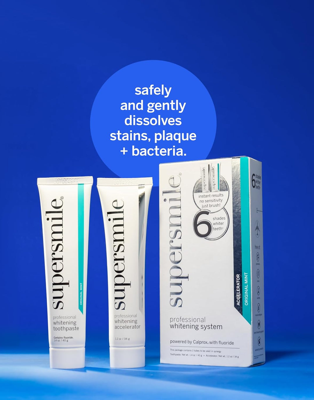 Supersmile Sistema de blanqueamiento, pasta de dientes + acelerador...