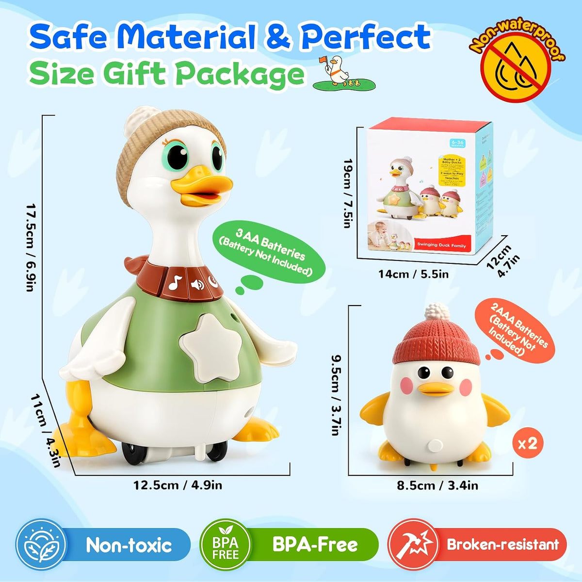 KETIEE - Juguetes para bebés de 6 a 12 meses, juguete de pato para niños