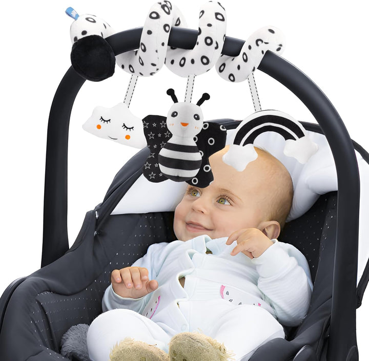 FPVERA Juguetes de asiento de coche para bebés de 0 a 6 meses: Jugu...