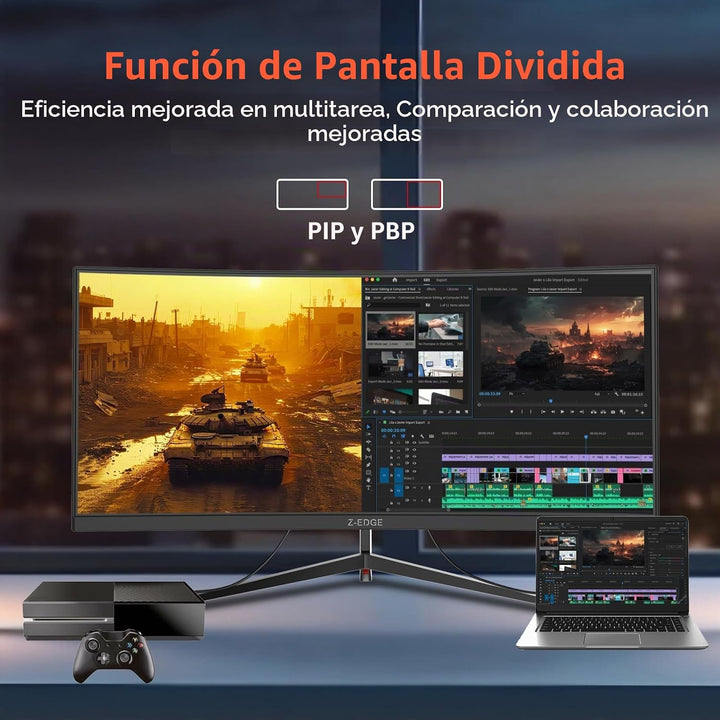 Z-Edge - Monitor curvo para juegos de 30 pulgadas, WFHD1080P 200Hz...