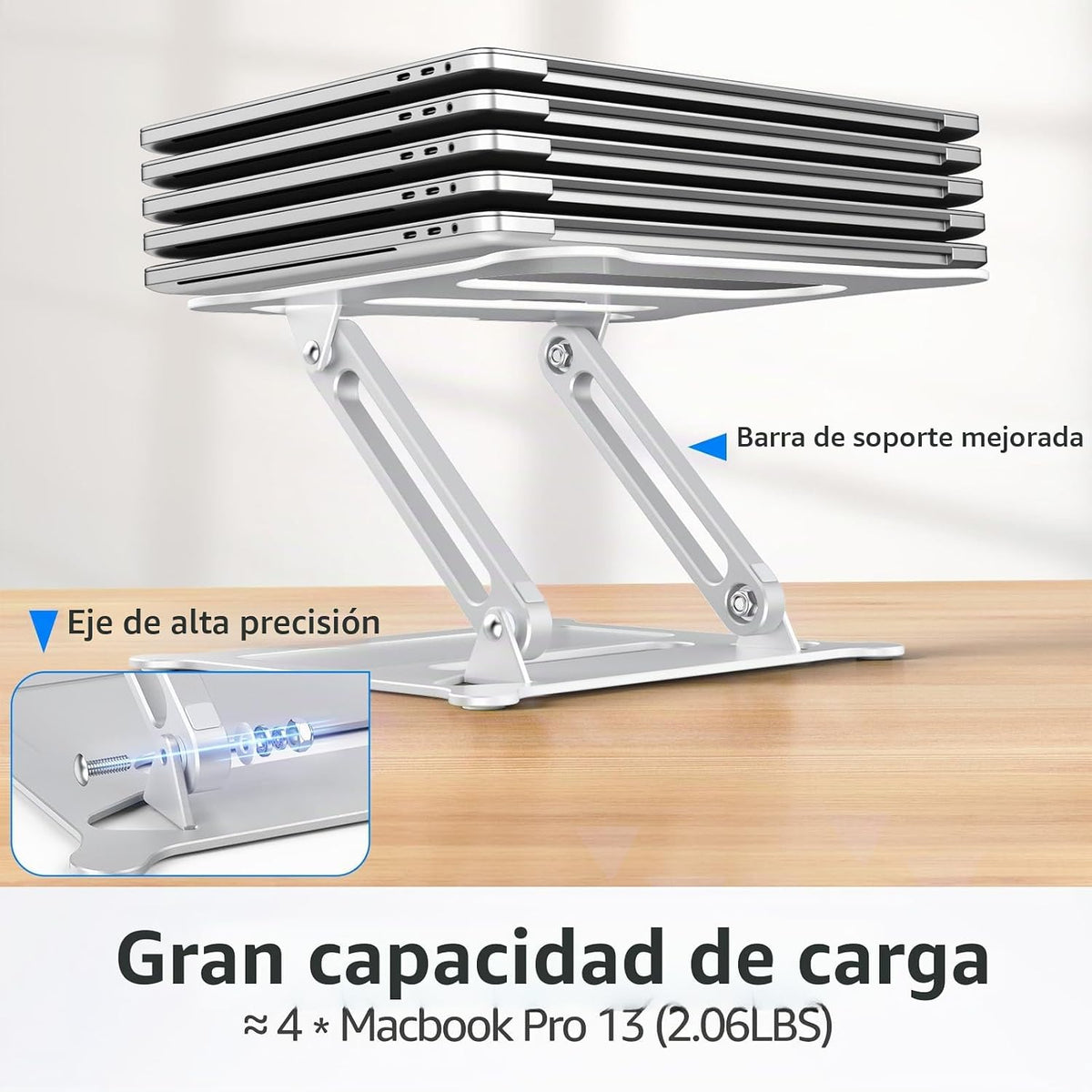 Urmust - Soporte de aluminio ligero para laptop y notebook de hasta...