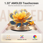 Fitpolo - Reloj inteligente para mujer, rastreador de fitness AMOLED de