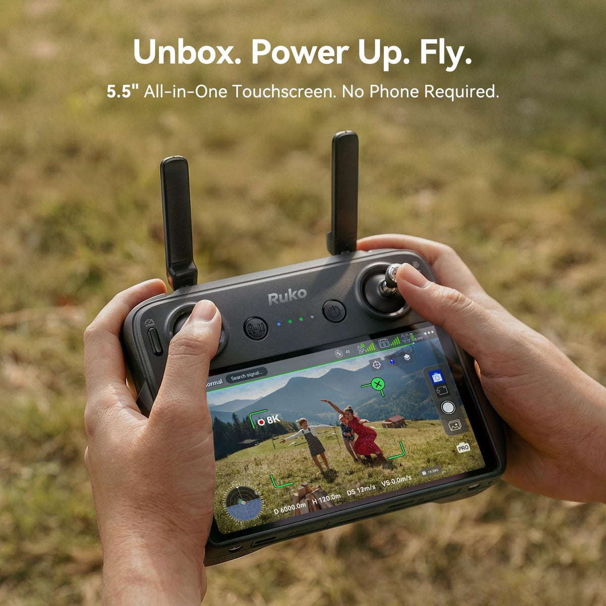 Ruko Dron con cámara U11MINI 4K (RC3) para adultos con control remoto de pantalla táctil de 5.5"
