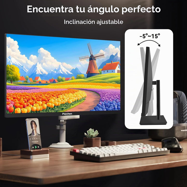 Pisichen Monitor de pantalla táctil 2K 144Hz 23.8 pulgadas QHD 2560...
