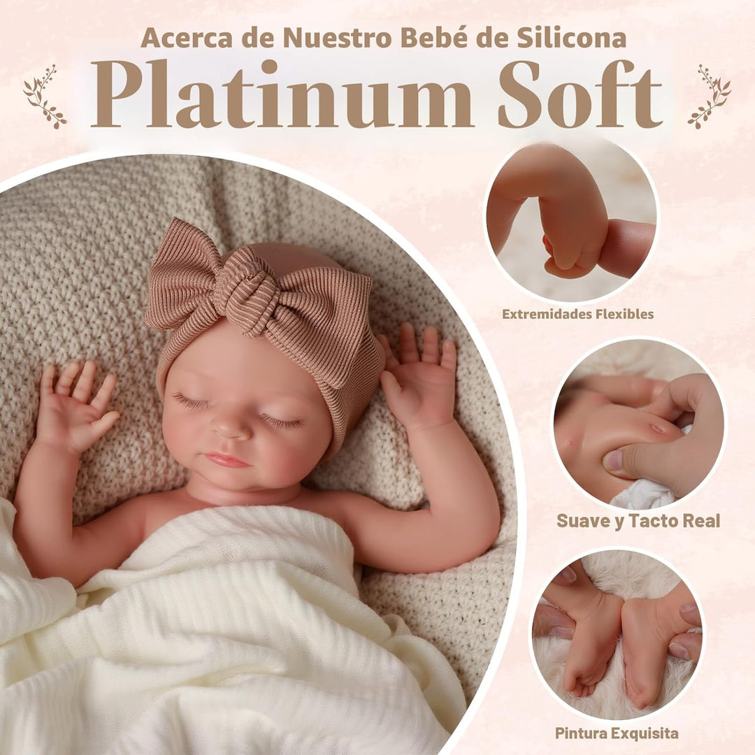 BABESIDE Muñeca bebé de silicona de 16 pulgadas con peso de 4 libra...