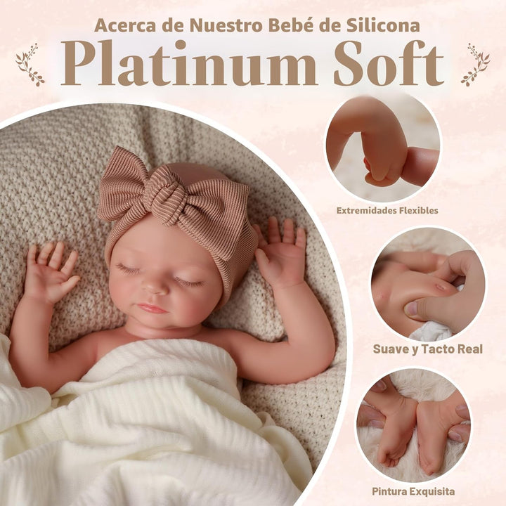 BABESIDE Muñeca bebé de silicona de 16 pulgadas con peso de 4 libra...