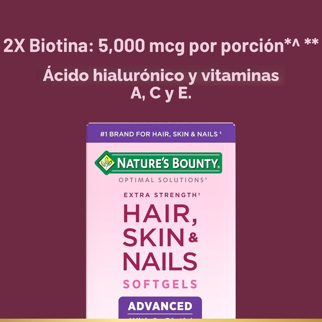 Nature's Bounty Cabello, Piel y Uñas Avanzado, Suplemento Vitam...