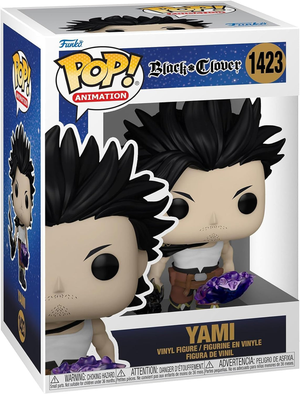 POP Anime: Black Clover - Figura de vinilo Yami Funko (incluye funda protectora de caja compatible), multicolor, 3.75 pulgadas