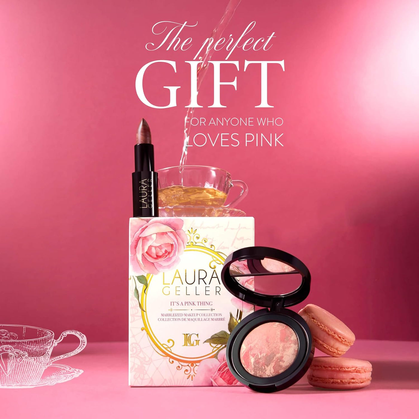 LAURA GELLER NEW YORK It's a Pink Thing Marbleized Makeup Colle...
