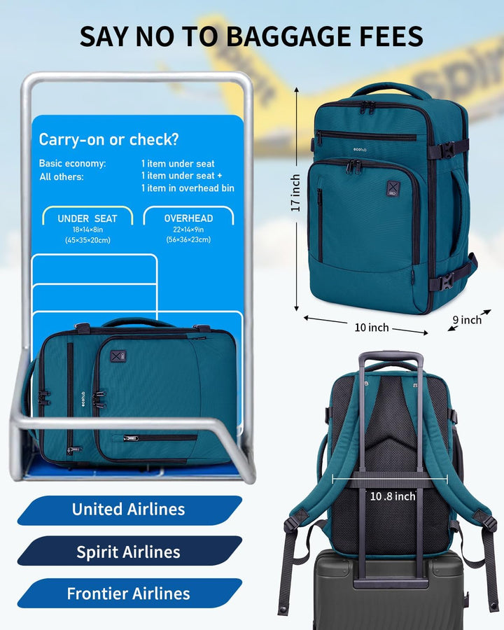 ECOHUB Mochila de viaje Mochila de equipaje de mano, Mochilas de viaje