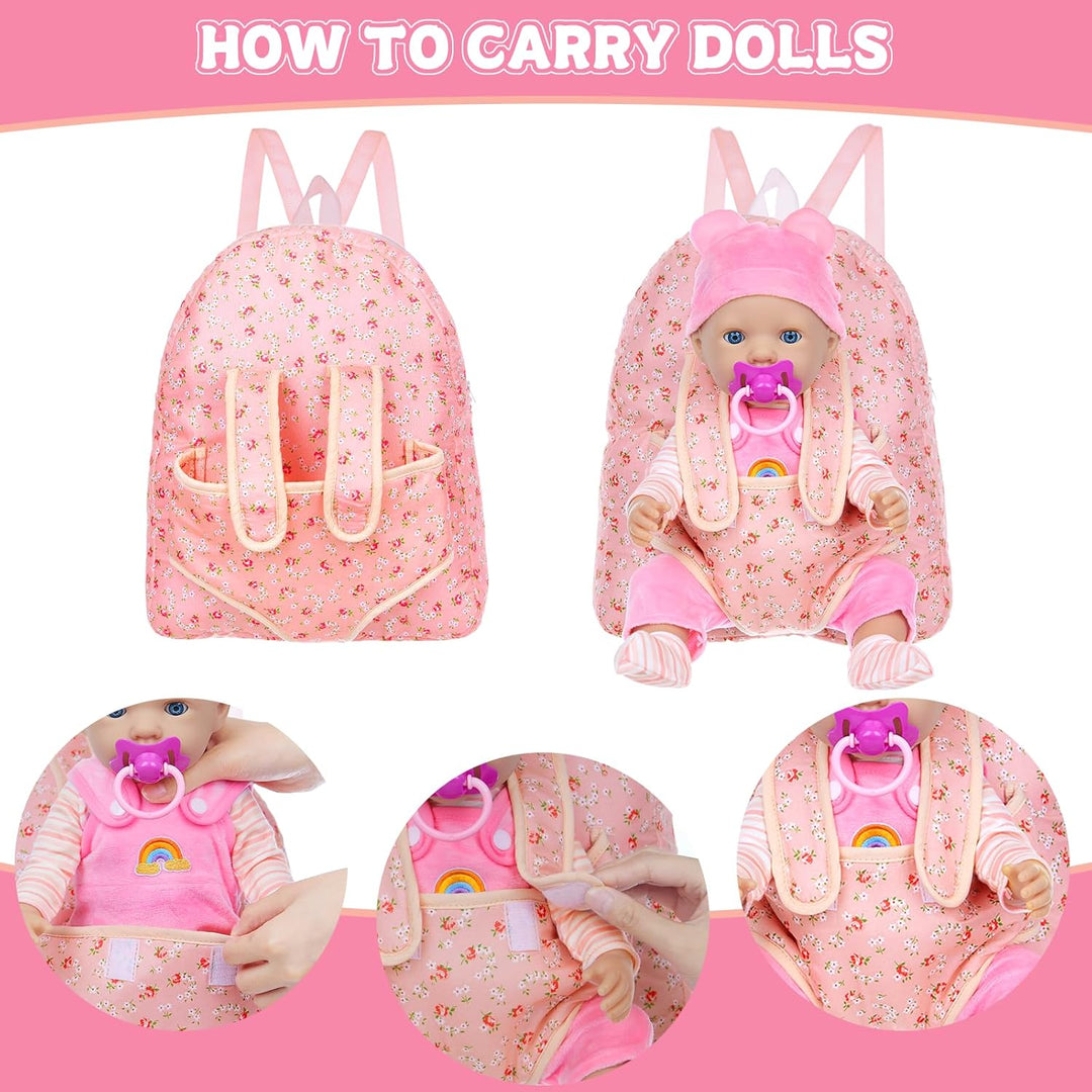 Ropa para Muñecas Bebé con Mochila Portadora para Muñeca de 35.5-45...