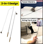 Forever Stick - Paquete de 2 juguetes irrompibles para gatos