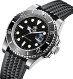 ADDIESDIVE Reloj de buceo para hombre de 1.614 in con movimiento de cuarzo para hombre, esfera fácil de leer, 200 M, impermeable, BGW9, luminoso, analógico, naranja, rojo, verde/negro, esfera