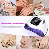 Wisdompark Lámpara de uñas LED UV de 320 W, secador de uñas para es...