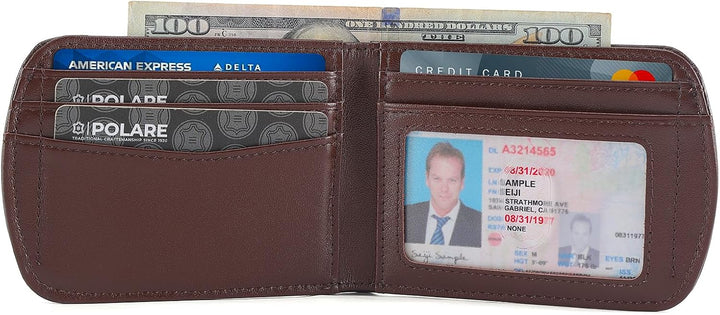 Cartera Polare delgada curva para bolsillo frontal con bloqueo RFID...