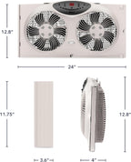 Bionaire Ventilador de Ventana con Aspas de Flujo de Aire Reversibl...