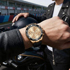 OLEVS Relojes para hombres con correa negra, Reloj cronógrafo profesional para hombres
