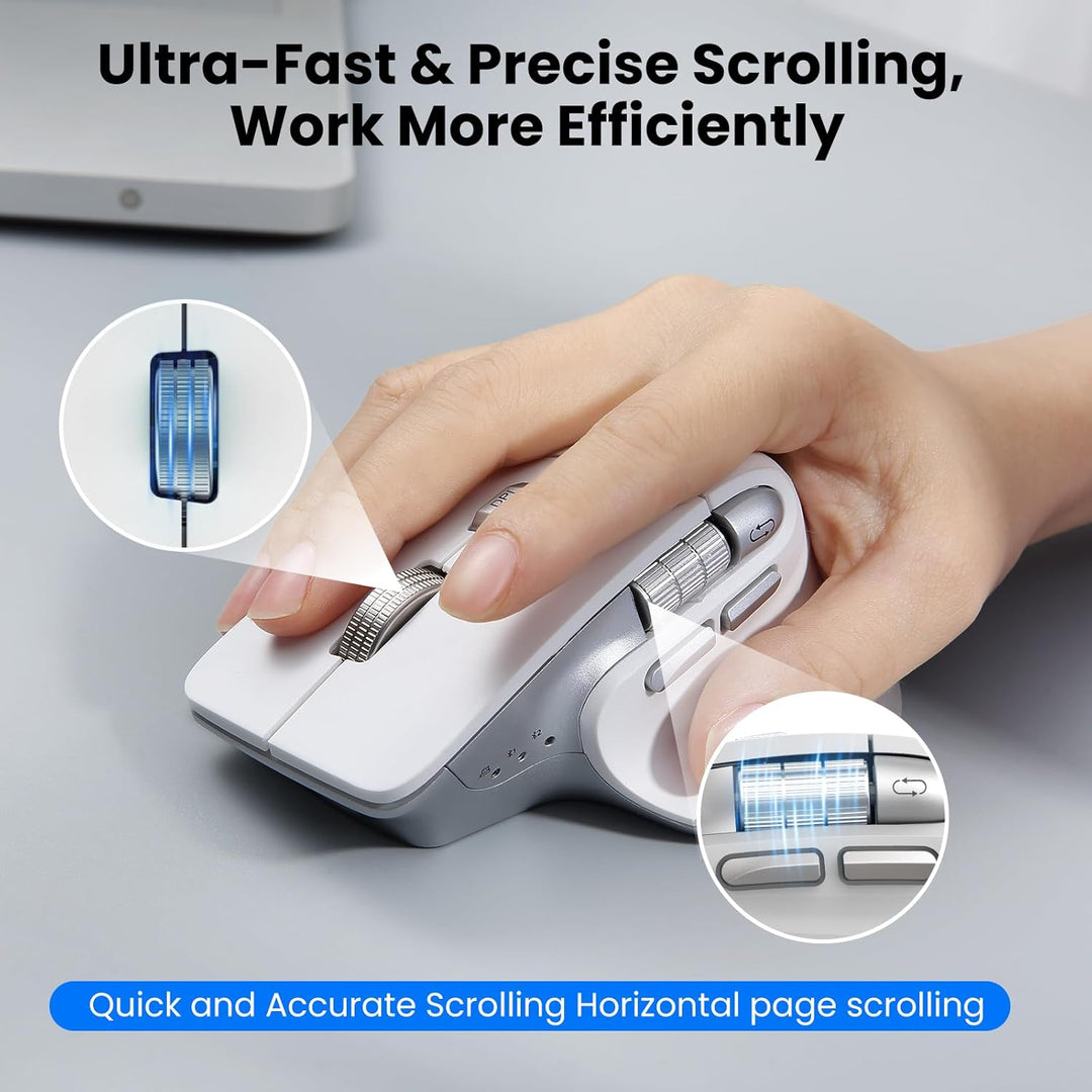 CITLLA Ratón Bluetooth inalámbrico, ergonómico recargable silencios...