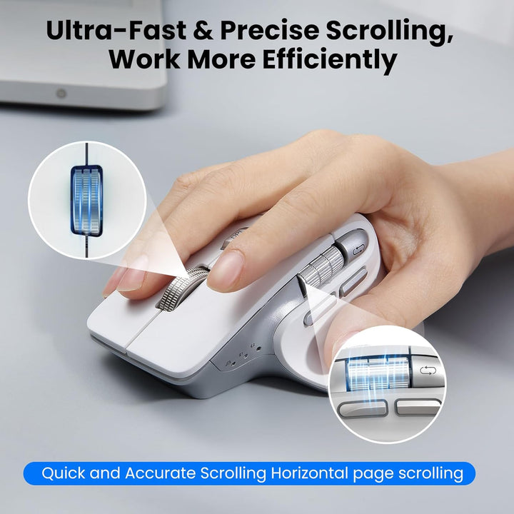 CITLLA Ratón Bluetooth inalámbrico, ergonómico recargable silencios...