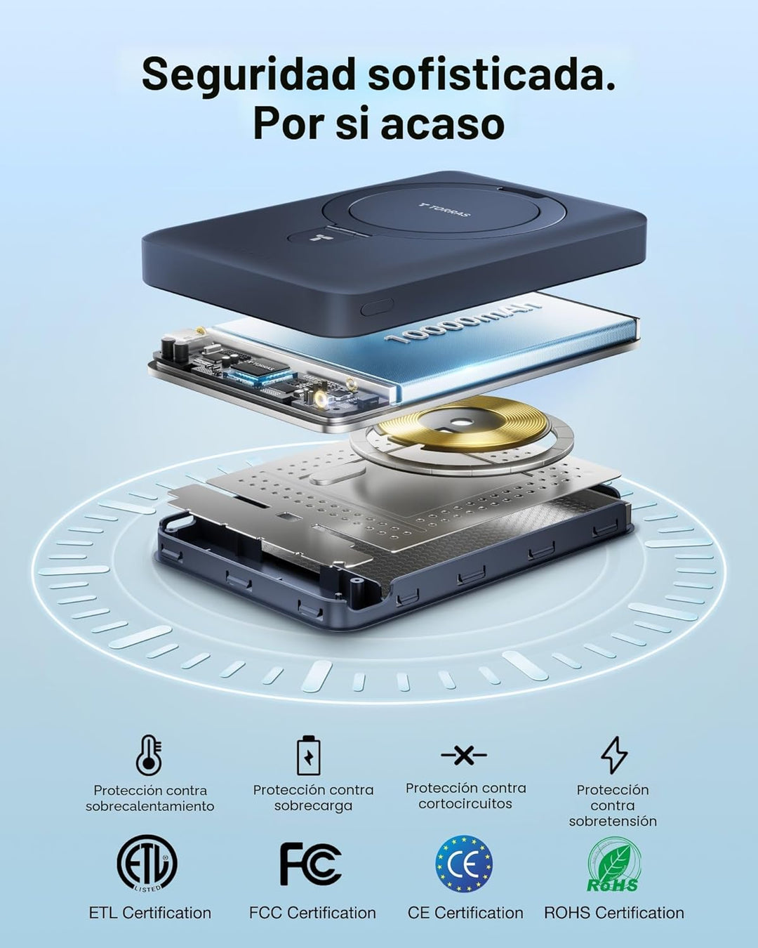 TORRAS EasyGo - Cargador portátil magnético de 10000 mAh para iPhon...
