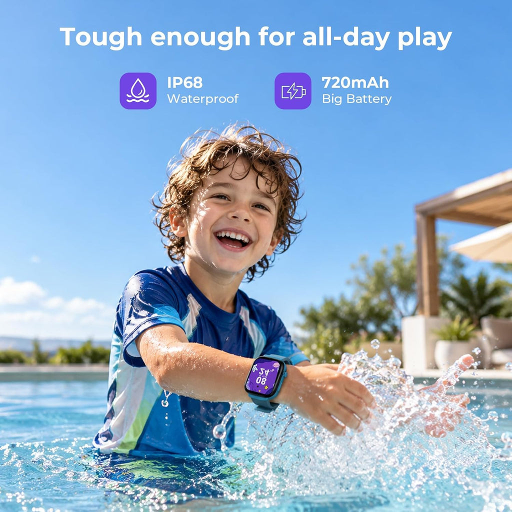 EIOTCLUB 4G Kids Smart Watch MX3 con rastreador GPS y videollamadas (azul)