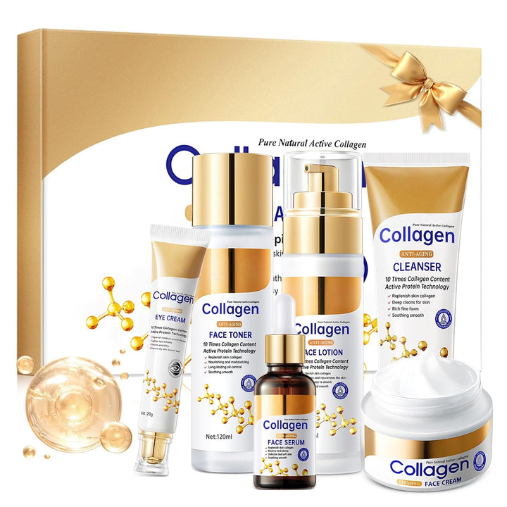 Set de cuidado de la piel de colágeno, juego de regalo antienvejeci...