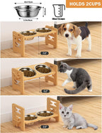 Cuencos elevados para perros, soporte elevado ajustable pequeño