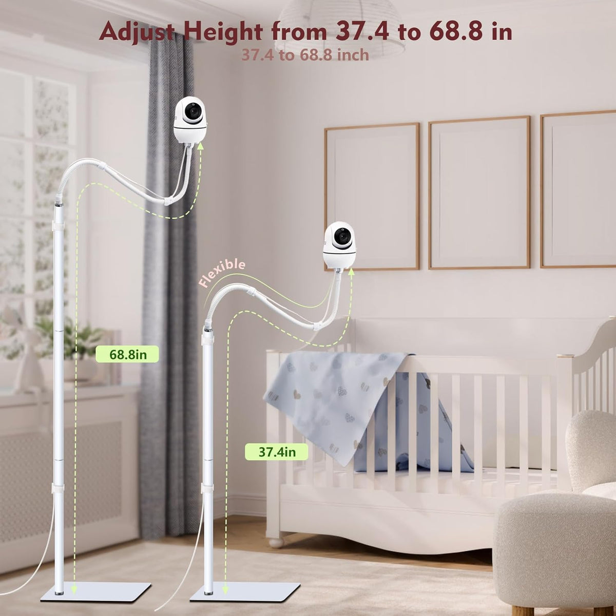 Soporte de suelo para monitor de bebé compatible con HelloBaby, Nan...