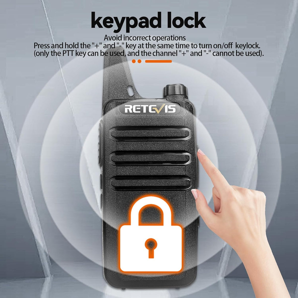 Retevis Radio bidireccional RT22 recargable de largo alcance, radio portátil de 2 vías, carga USB-C, walkie talkies manos libres para adultos, crucero, senderismo, campamento (paquete de 4)