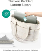 BAGSMART - Bolso de mano hinchado para mujer, bolso de trabajo ligero