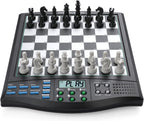 Tablero de ajedrez electrónico Talking Chess Academy, tablero de ajedrez inteligente con sistema de enseñanza de voz, juego de ajedrez para computadora con piezas magnéticas fuertes, 1-2 jugadores, juego de ajedrez electrónico - Viaje portátil simple