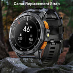 Relojes inteligentes militares con GPS integrado, más de 170 modos deportivos para hombres con linterna, reloj inteligente para teléfonos Android y iPhone, pantalla AMOLED de 1.43 pulgadas, llamadas