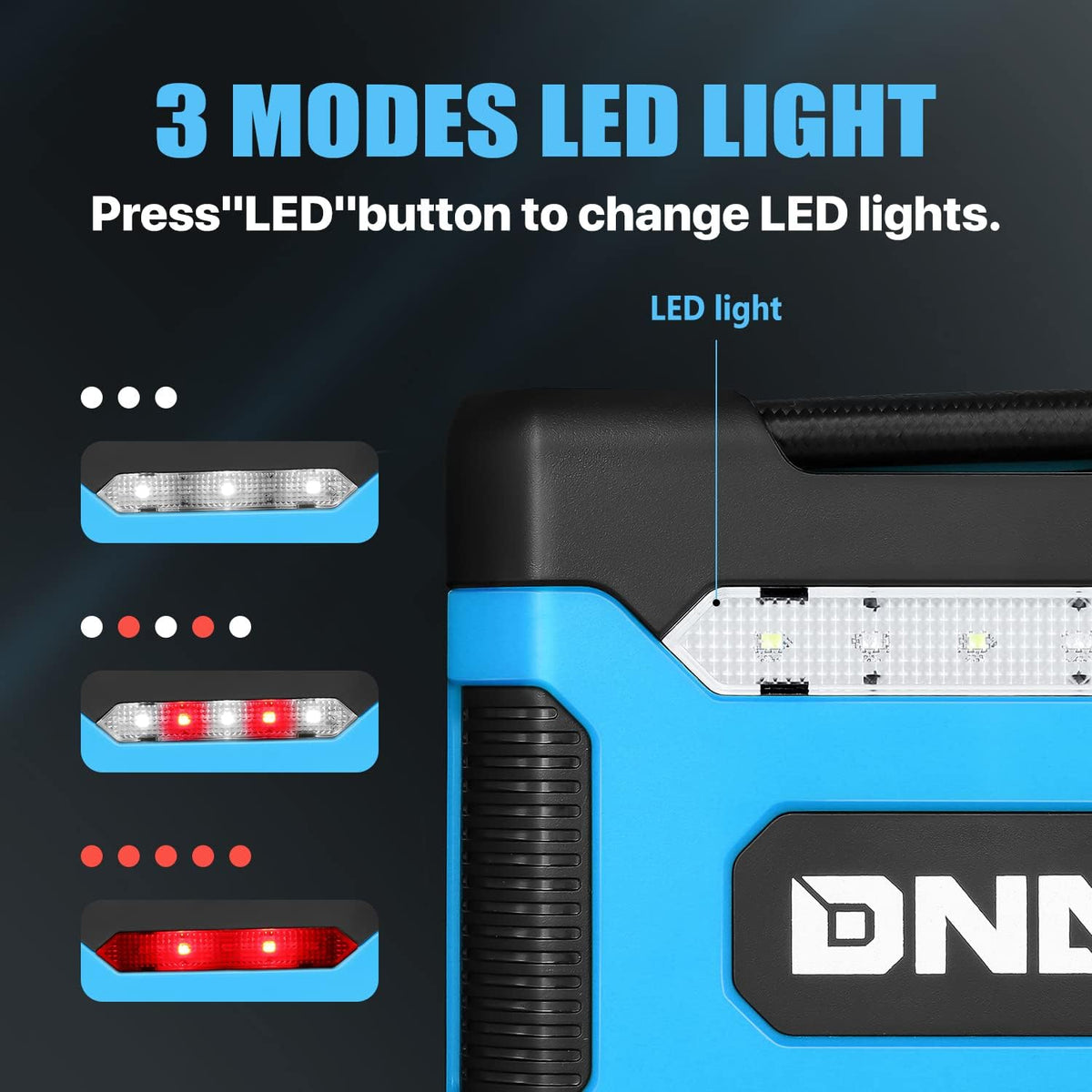 DNA MOTORING TOOLS-00213 Inflador de neumáticos digital azul de 12V...