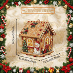 DIY Pearl Art - Colección de Navidad, kit de perlas de cabina de madera 3D