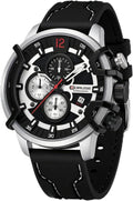 Relojes deportivos para hombre cronógrafo militar con correa de silicona